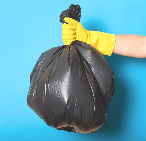 holding back of trash